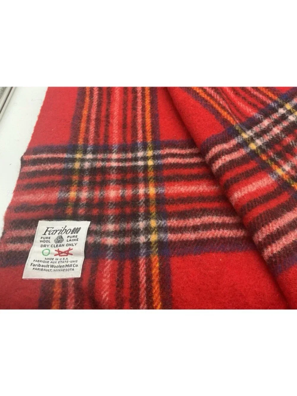 Faribo red plaid